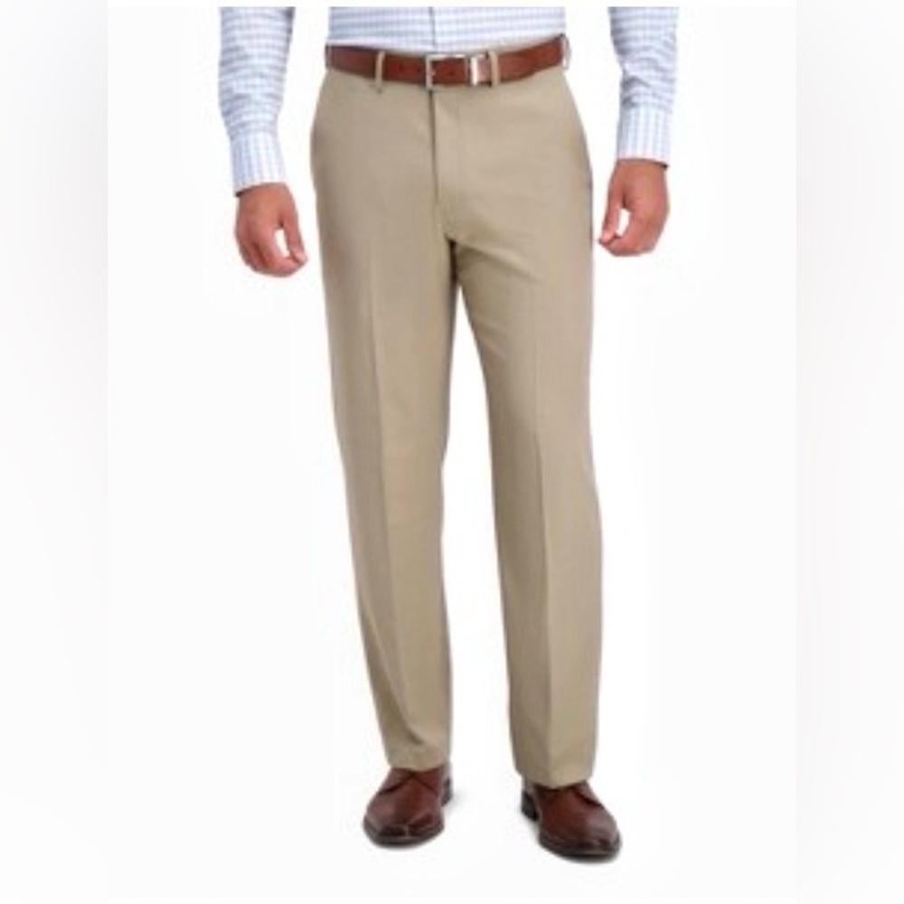 Tan Flat Front Dress Pants Size 20 Husky (40x32)